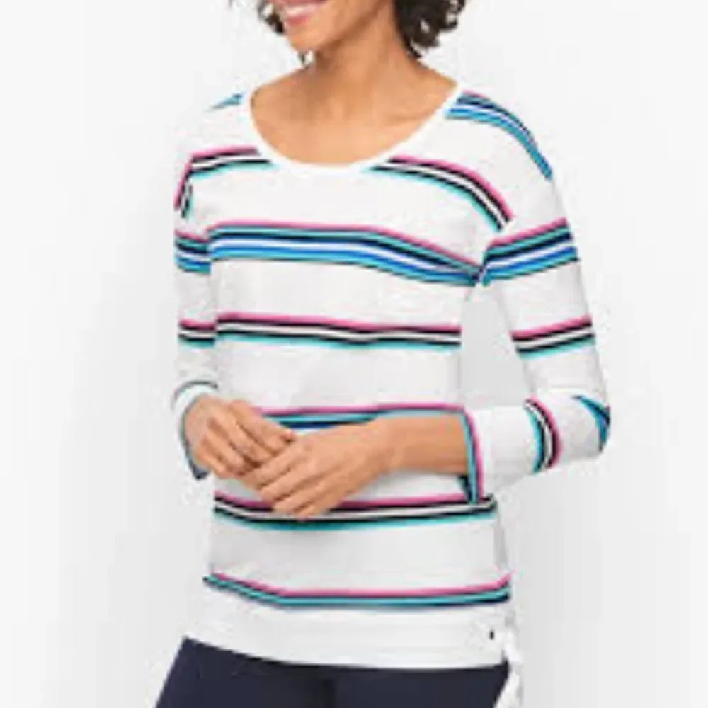 Talbots Tie Detail Stripe Top Size‎ Large